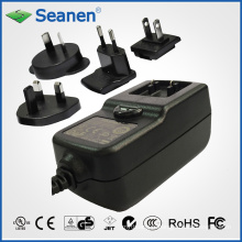 Adaptateur secteur de 36 watts avec prises AC Interchangeble pour appareil mobile, décodeur, imprimante, ADSL, audio et vidéo ou appareil ménager